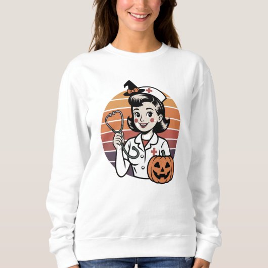 T-shirt Nurse Halloween Fun – Spooky Shift Magic (Voorkant)
