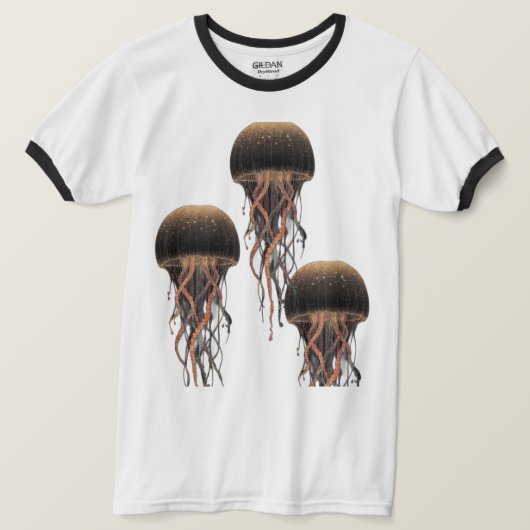 T-Shirt Ocean's Grace: Kwallen Minimalistisch T-sh (Design voorkant)
