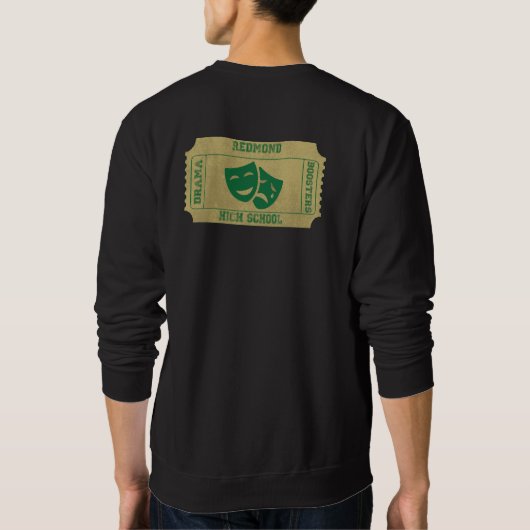 T-shirt of sweatshirt met ticketontwerp (Achterkant)