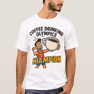 T-shirt Olympische Spelen Koffiedrinken - Cafeïne 
