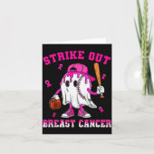 T-shirt om borstkanker te verslaan, jongen, baseba kaart (Voorkant)