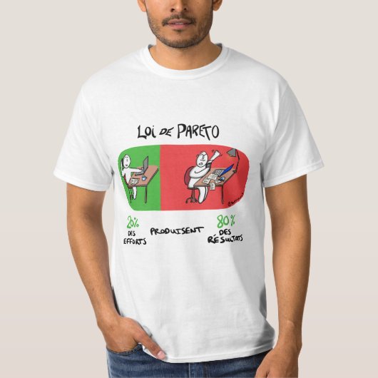 T-Shirt om niet te veel op het werk te doen. (Voorkant)