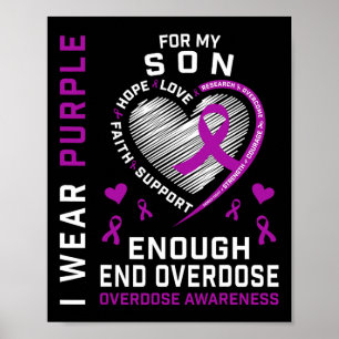 T-shirt om overdosisbewustzijn te beëindigen genoe poster