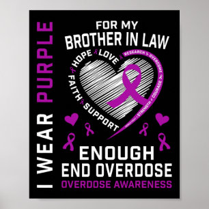 T-shirt om overdosisbewustzijn te beëindigen genoe poster
