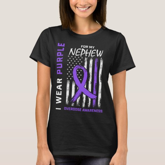 T-shirt om overdosisbewustzijn te beëindigen Neef  (Voorkant)