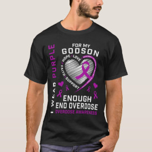 T-shirt om overdosisbewustzijn te beëindigen Paars