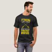 T-shirt omheining als schaap, maar met punctie (Voorkant volledig)