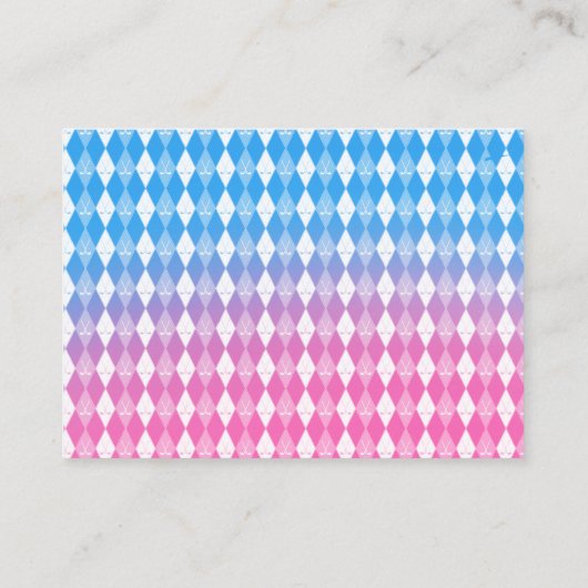 T-shirt omhoog blauw of roze Golf Genderstemming o Informatiekaartje (Achterkant)