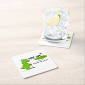 T-shirt Omhoog Gepensioneerde Golf Dinosaurus Spel Kartonnen Onderzetters (Insitu)