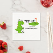 T-shirt Omhoog Gepensioneerde Golf Dinosaurus Spel Servet (Insitu)