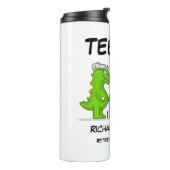 T-shirt Omhoog Gepensioneerde Golf Dinosaurus Spel Thermosbeker (Gedraaid links)