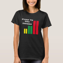 T-shirt omhoog het volume