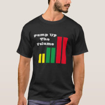 T-shirt omhoog het volume