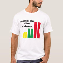 T-shirt omhoog het volume