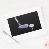 T-shirt omhoog rechthoekige sticker (Envelop)