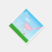 T-shirt omhoog roze Golf Gender onthullen Baby Het Servet (Hoek)