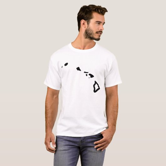 T-shirt omtrek Hawaii-markeerteken (Voorkant volledig)