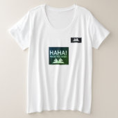 T-Shirt onderscheidend in HAHA EN MAAKTE JE LEZEN (Design voorkant)