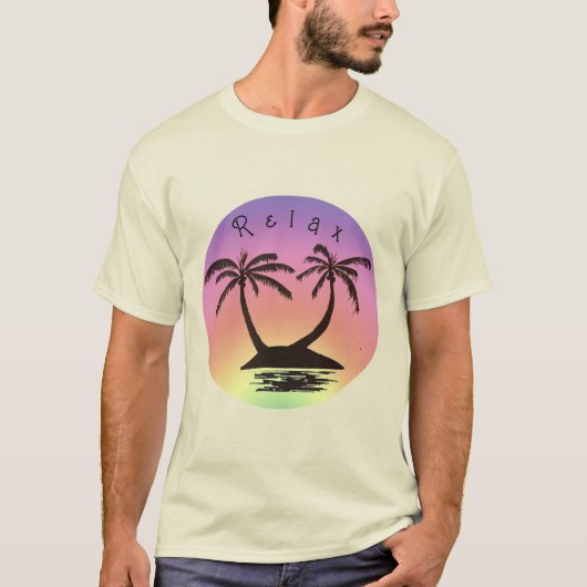 T-shirt - Ontspannende palmbomen (Voorkant)