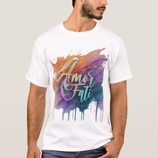 T-shirt ontwerp "Amor Fati." (Voorkant)