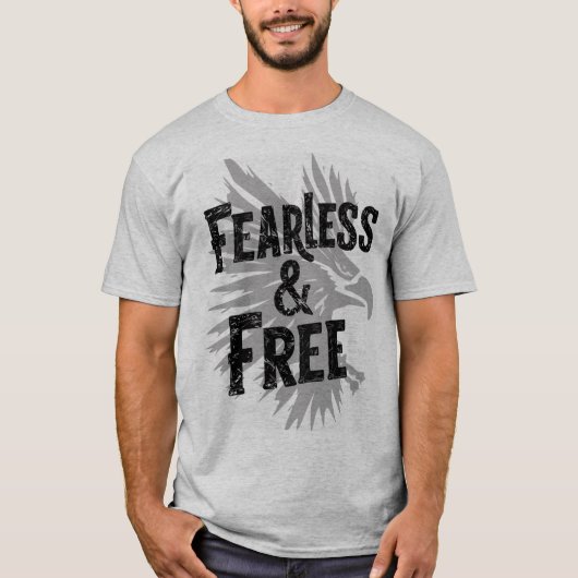 T-shirt ontwerp Fearless & Free (Voorkant)