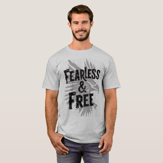 T-shirt ontwerp Fearless & Free (Voorkant volledig)