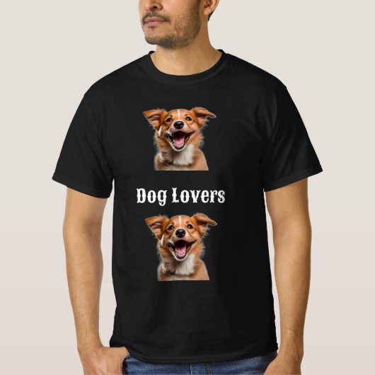 T-shirt ontwerp-Hondenliefhebbers. (Voorkant)