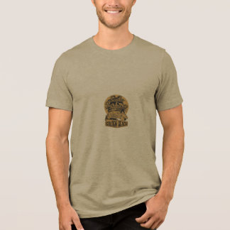 T-shirt ontwerp is gouden strand