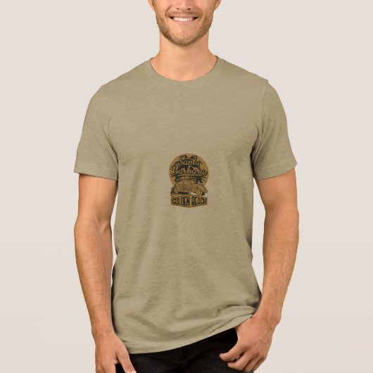 T-shirt ontwerp is gouden strand (Voorkant)