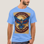 T-shirt ontwerp, kleurrijke American Eagle met pat (Voorkant)