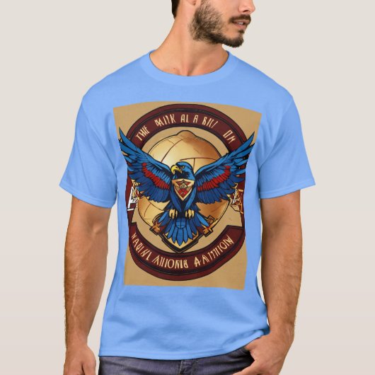 T-shirt ontwerp, kleurrijke American Eagle met pat (Voorkant)