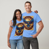 T-shirt ontwerp, kleurrijke American Eagle met pat (Unisex)