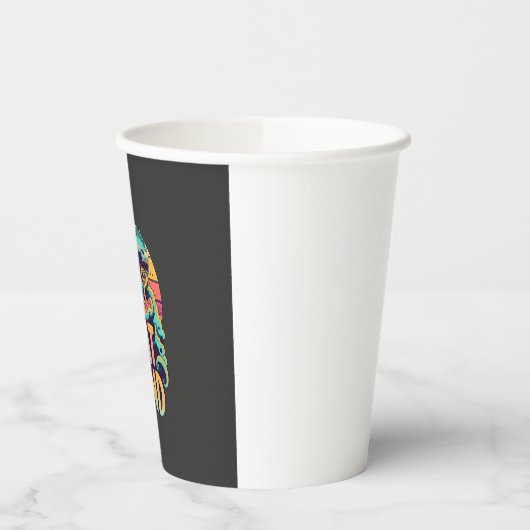 T-shirt ontwerp met "Ik eet Zand" Papieren Bekers (Links)