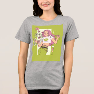 T-shirt ontwerp met mooi meisje