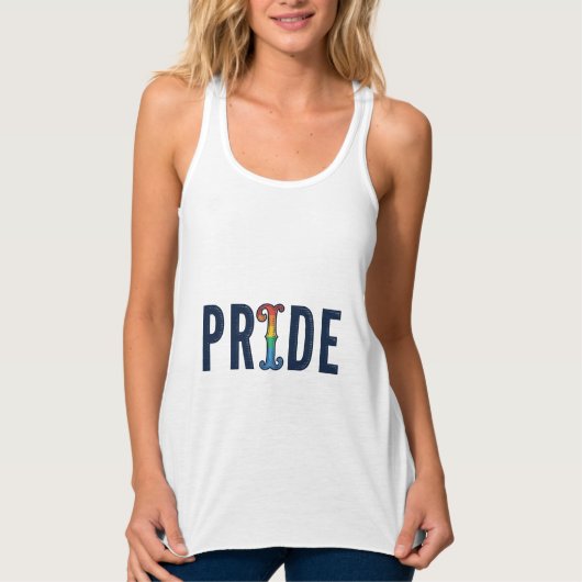 T-Shirt Ontwerp met Retro Pride Regenboog Letterty (Voorkant)