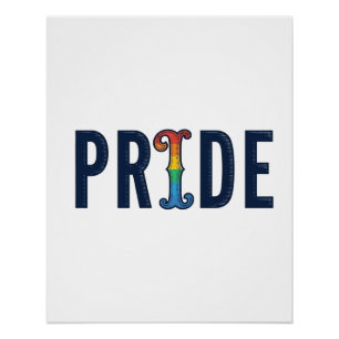 T-Shirt Ontwerp met Retro Pride Regenboog Letterty Perfect Poster