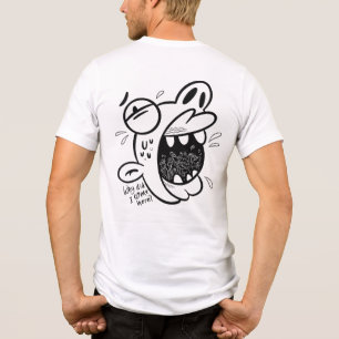 T-shirt ontwerp met sociale angst fobie doodle