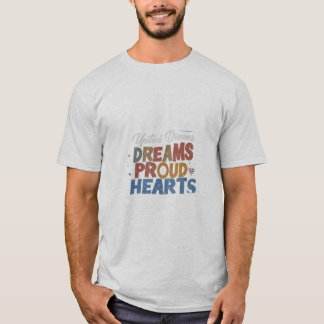 T-shirt ontwerp met trots Amerikaanse harten