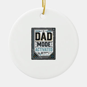 T-shirt ontwerp met vintage gravure 'Dad Mode geac Keramisch Ornament