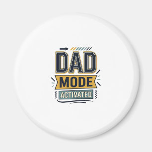 T-shirt ontwerp met vintage gravure 'Dad Mode geac Magneet
