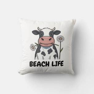 T-shirt ontwerp met vintage gravure van strandleve kussen
