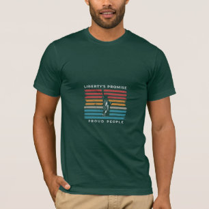 T-shirt ontwerp met Vrijheidsbeeld