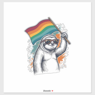 T-Shirt Ontwerp Pride Luiaard Vintage Gravure_1 Sticker