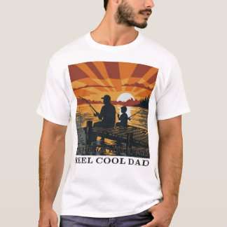 T-shirt ontwerp 'Reel Cool Dad' met vintage zonson
