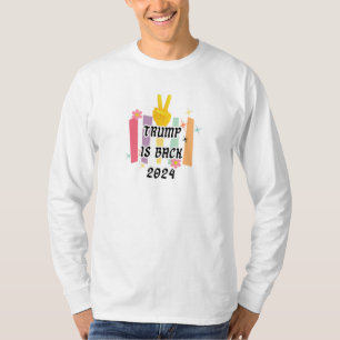 T-shirt ontwerp Trump is terug 2024 verkiezingsont