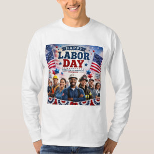 T-shirt ontwerp van gelukkige dag van de arbeid