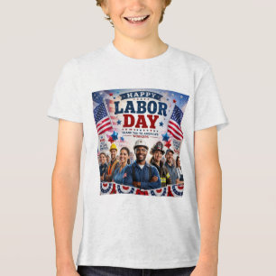 T-shirt ontwerp van gelukkige dag van de arbeid