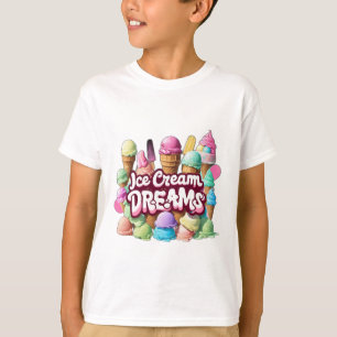 T-shirt ontwerp van "Ice Cream Dreams" voor kinder