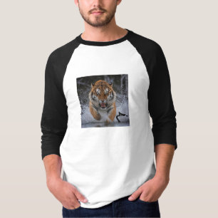 T-shirt ontwerp van tijger @ kat kunst