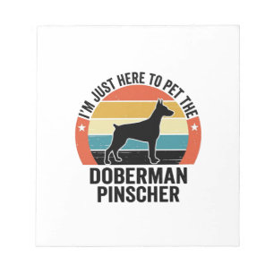 T-shirt ontwerp voor liefhebbers van vintage Dober Notitieblok